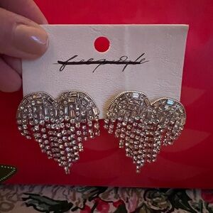 Gorgeous free people rhinestone earrings